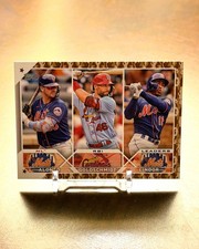 2023 Topps NL RBI Leaders #240 Memorial Day Camo 1/25 Alonso, Lindor+ NM picture