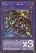 3X Yugioh Nightmare-Eyes Restrict MAMO-EN122 Secret Rare 1st Edition NM picture