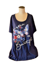 Roaman's NWTA AMERICA THE BEAUTIFUL Pullover  2X Tunic Top BRAND NEW Pretty picture
