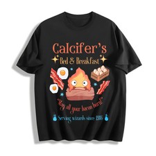 Howl�s Moving Castle Calcifer Unisex Anime Softstyle Casual Graphic T-Shirt picture