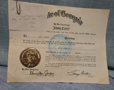 RARE 1970s Jimmy Carter Signed Georgia Governor Appointment Certificate picture