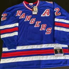 Mitchell & Ness Blue Line Brian Leetch New York Rangers 1993 Vintage Hockey NWT picture