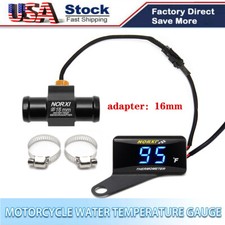 koso Water Temperature Fahrenheit Digital NORXI Meter+16mm For  Motorcycle picture