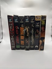 Lot of 7 WWE wrestling VHS picture