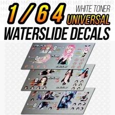 1/64 ANIME ITASHA Custom White Toner Universal WaterSlide Decal for Hot picture