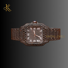 Men’s VVS1 Moissanite Diamond Watch Fully Iced Luxury Bling picture