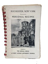 Vintage 1953 Church Cookbook Personal Recipes Rochester NY West Avenue Methodist picture