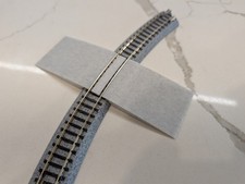 N Scale Railroad Crossing Set for Kato Track  R348 Radius Model Railroad - Grey picture