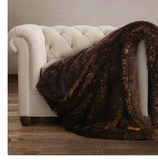 NEW FRYE  Arctic Luxe Faux Fur Throw 60