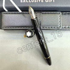 MONTBLANC Meisterstuck 146 Classic Black Gold Trim Fountain Pen w/ Box picture