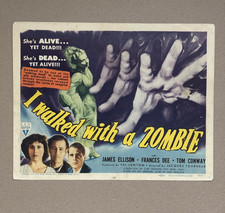 I WALKED WITH A ZOMBIE  1943 Original Title Card - Ultra Rare Unrestored picture