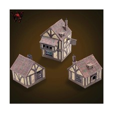 Dwarven Forge Fantasy Terrain 28mm City Tudor Core Set NM picture
