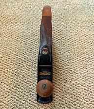 Vintage Stanley No. 40 Scrub Plane Steel Blade Metal Body Wood Handles picture