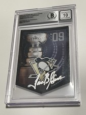 Dan Bylsma Signed 2009 Penguins Stanley Cup Card IP Slabbed Beckett Auto IP a picture