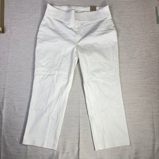 Chicos Perfect Stretch Pull On Slim Leg Ankle Pants Alabaster White Size 3 US 16 picture
