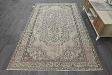Oushak 5x9,Turkish Rug,vintage,anatolian,BROWN,kilim,Bohemian,handmade,wool picture