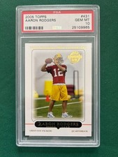 2005 Topps Football Aaron Rodgers Rookie Green Bay Packers #431 PSA 10  picture