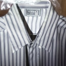 Versace Classic V2 Classic Fit Gray/White Striped 