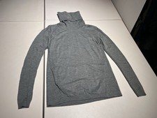 Lululemon Sweater Women’s 8 Sweat And Savasana Rib Knit Turtleneck Heather Gray picture