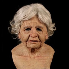 Old Woman Mask Latex Halloween Cosplay Party Realistic Full Face Masks Headgear picture