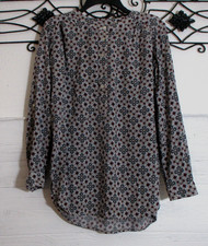 LOFT Women's Top Size L Long Sleeve Multicolor Floral Blouse picture