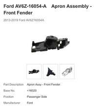 Genuine Ford OE Apron Asy - Front Fender AV6Z-16054-A picture