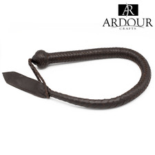 3ft Real Leather Tail Handcrafted Single Tail Snake Style with 16 Plaits picture
