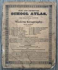 Antique Original 1830 J. Olney School Atlas picture