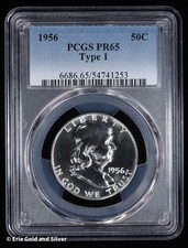 1956-P 50c Proof Silver Franklin Half Dollar PCGS PR 65 | Type 1 picture