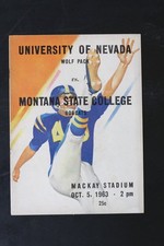 Vintage 1963 University of Nevada vs Montana State College Football Program picture