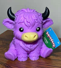 Squeezezy Purple Highland Cow Squishy Sensory Fidget Toy Stress Relief NEW picture