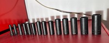 Snap-on 3/8 deep metric socket set 214SIMFMYA 14pc 8-19, 21, 24 6 POINT picture