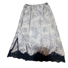 VTG Bestform Half Slip Skirt Women Medium Leopard Lace Trim Whimsigoth Indie picture
