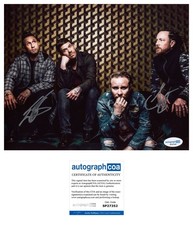SHINEDOWN ERIC BASS & BARRY KERCH SIGNED 8X10 PHOTO BAND AUTOGRAPH - ACOA COA picture