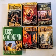 Terry Goodkind Sword of Truth Book Lot 5 PB + Debt of Bones HC picture