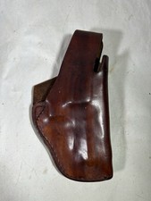 Vintage Mr Comfort Brown Leather Holster Pistol Snap Gun Hand Stamped NY picture