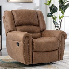 CANMOV Leather Recliner Chair, Classic Breathable Manual Recliner Chair picture