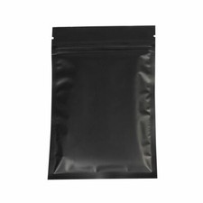Flat Black Metallic Mylar Zipper Resealable Bags in Variety Quantities & Sizes picture