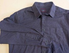 UNTUCKit Sherwood Flannel Button Up Shirt Men's Large Long Sleeve Purple Cotton picture