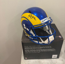 MARSHALL FAULK SIGNED LOS ANGELES RAMS FULL SIZE SPEED REPLICA HELMET picture