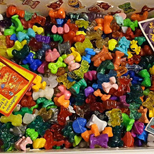 Crazy Bones Vintage 1997 The Original Game Pieces Mixed Lot w/ Inserts picture