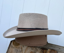 SAND COLOR MEN'S PANAMA STYLE SUMMER HAT LIGHT WEIGHT BEACH OR GOLF STYLE HAT picture