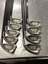 PING ZING 2 Black DOT RH 9pc Irons 2-PW Karsten 201 Aldila Graphite Stiff Shaft picture