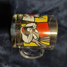 Vintage 1994 Looney Tunes Glass Mug 90s Warner Bros picture