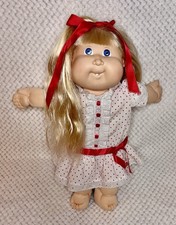 1987 Cabbage Patch Kids Growing Hair Doll Blonde Blue Eyes RARE HM 22 One Tooth picture