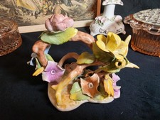 Vintage Porcelain Hand Painted Flowers on Branches picture