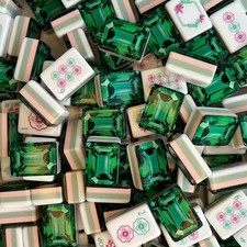 Brand New！160 American Mahjong Tiles, Acrylic 4-Layered emerald green Fast ship picture