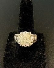 JAI by John Hardy 925 Sterling Silver Cushion Pavé Ring Size 7 Thailand picture