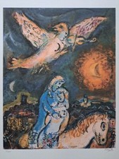 Marc Chagall Signed - Angel - Certificate SPADEM Paris picture
