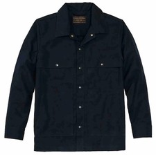 Filson Dry Tin Jac Shirt Navy Dark Blue Cloth Jacket USA Made Mens XS New picture